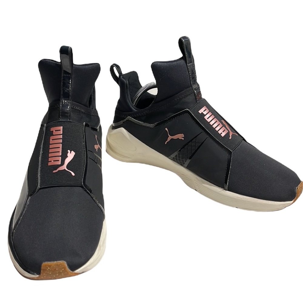 Puma Women’s Black/Rose Gold Fierce VR Sneakers SZ 10